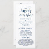 Liebe lachen glücklich immer nach, Hochzeitsfeier Programm (Vorne/Hinten)