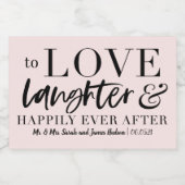 Liebe lachen glücklich je nach Etiketten (Einzelnes Label)