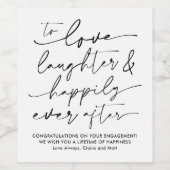 Liebe Lachen & Glücklicherweise je nach Weinkennze Weinetikett (Einzelnes Label)