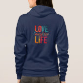 Liebe, Lachen, Leben Hoodie (Rückseite)