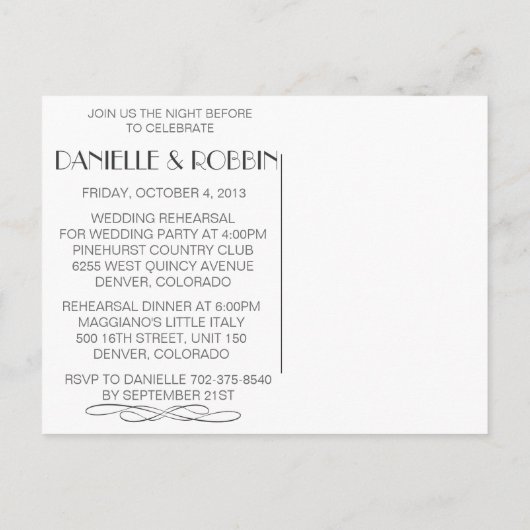 Liebe & Lachen Probe Einladung (Rückseite)