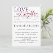 Liebe & Lachen Probe Einladung (Stehend Vorderseite)