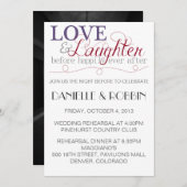 Liebe & Lachen Probe Einladung (Vorne/Hinten)