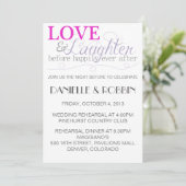 Liebe & Lachen Probe Einladung (Stehend Vorderseite)