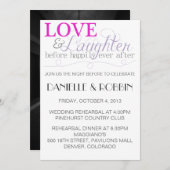 Liebe & Lachen Probe Einladung (Vorne/Hinten)