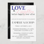 Liebe & Lachen Probe Einladung (Vorne/Hinten)