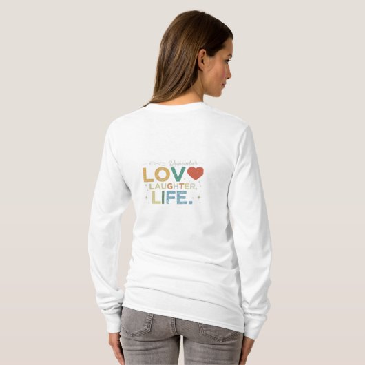 Liebe, Lachen T-Shirt (Schwarz voll)
