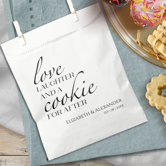 Liebe Lachen und ein Cookie für After | Hochzeit Geschenktütchen