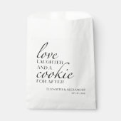 Liebe Lachen und ein Cookie für After | Hochzeit Geschenktütchen (Vorderseite)