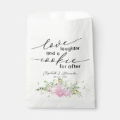 Liebe Lachen und ein Cookie für nach Hochzeit Geschenktütchen (Vorderseite)