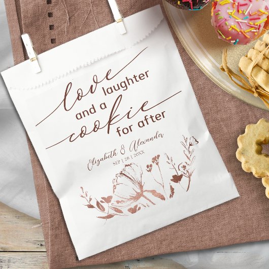 Liebe Lachen und ein Cookie für nach Hochzeit Geschenktütchen