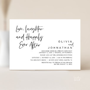 Liebe, Lachen und ein glückliches Ende, Modern Einladung