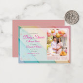 Liebe, Lachen und ein neues Baby" Mitteilungskarte (Vorderseite/Rückseite Beispiel)