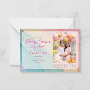 Liebe, Lachen und ein neues Baby" Mitteilungskarte