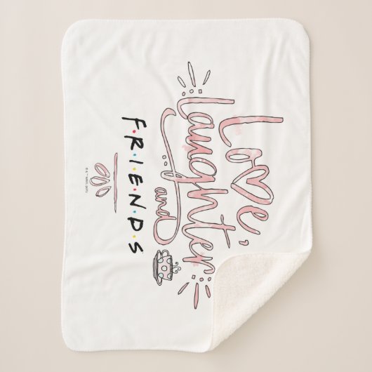 Liebe, Lachen und FREUNDE™ Sherpadecke (Vorderseite)