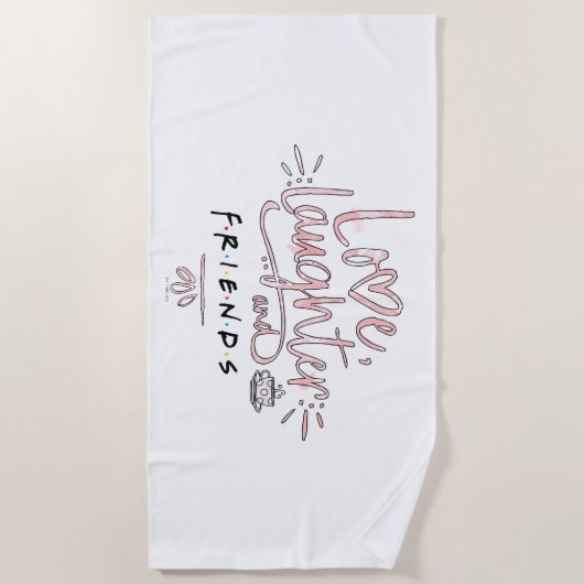 Liebe, Lachen und FREUNDE™ Strandtuch (Vorderseite)