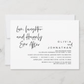 Liebe, Lachen und Glück danach, Elopement Einladung (Vorderseite)