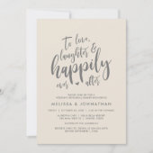 Liebe Lachen und glücklich immer danach Einladung (Vorderseite)