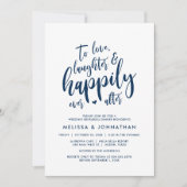 Liebe Lachen und glücklich immer danach Einladung (Vorderseite)