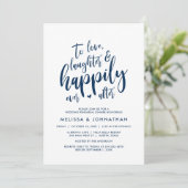 Liebe Lachen und glücklich immer danach Einladung (Stehend Vorderseite)