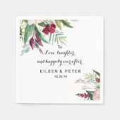 Liebe, Lachen und glücklich immer danach Serviette (Vorderseite)