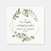 Liebe, Lachen und glücklich immer danach Serviette (Vorderseite)