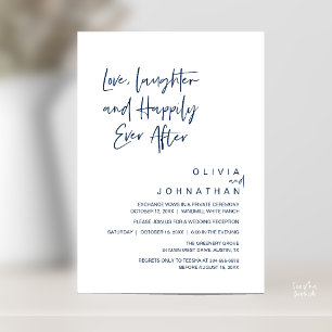 Liebe, Lachen und glücklich immer, modern Einladung