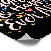 Liebe Lachen und glücklich immer nach Bachelo Poster (Ecke)