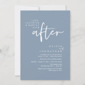 Liebe, Lachen und glücklich immer nach dem Empfang Einladung (Vorderseite)