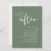 Liebe, Lachen und glücklich immer nach dem Empfang Einladung (Vorderseite)