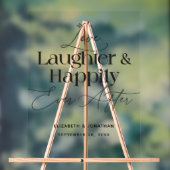 Liebe lachen und glücklich immer nach Hochzeit Acrylschild (Neutral)