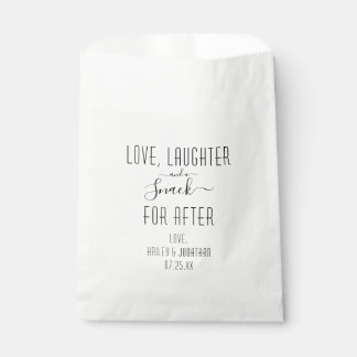 Liebe, Lachen und Snack für Nach Geschenktütchen