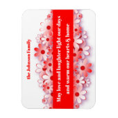 Liebe & Lachen Warmen Herz & Zuhause Blume Magnet (Vertikal)