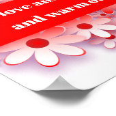 Liebe & Lachen Warmen Herz & Zuhause Blume Poster (Ecke)