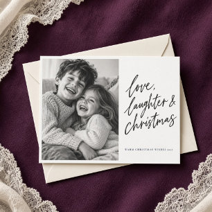 Liebe Lachen & Weihnachten Skript Foto Karte