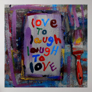 Liebe, Lachen zur Liebe zu lachen Poster