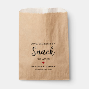 Liebe, Lachend ein Snack für nach Hochzeit Snack Geschenktütchen