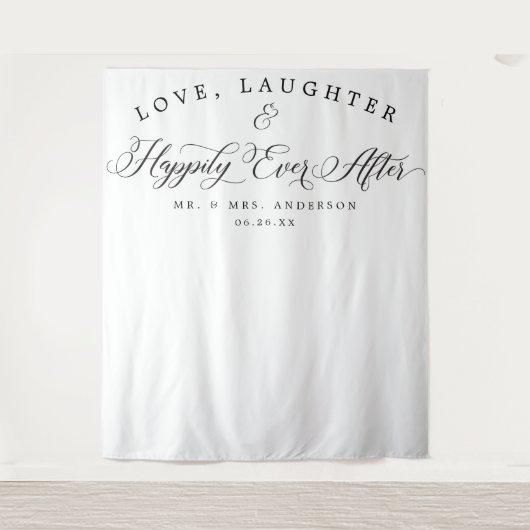 Liebe, Lacher-Hintergrund-Banner Wandteppich (Vorderseite)