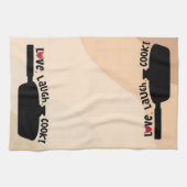 "Liebe, lacht, Koch!" Kitchen Teetuch Geschirrtuch (Horizontal)