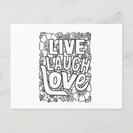 Liebe lacht live postkarte