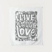 Liebe lacht live wandteppich (Vorderseite)