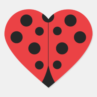 Liebe Ladybug Heart Sticker