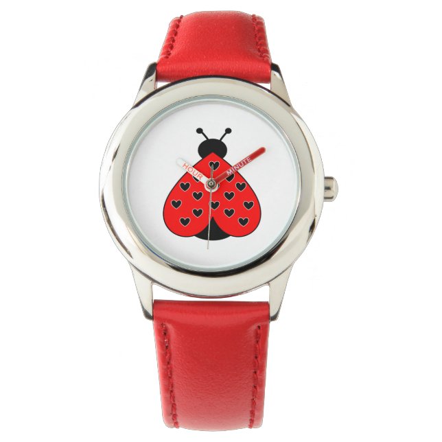 Liebe Ladybug Kinder beobachten Armbanduhr (Vorderseite)