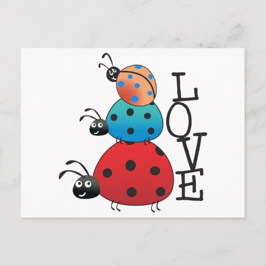 Liebe Ladybugs Postkarte (Vorderseite)