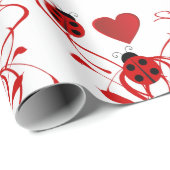 Liebe Ladybugs und Herz Geschenkpapier (Rolleneckpunkt)
