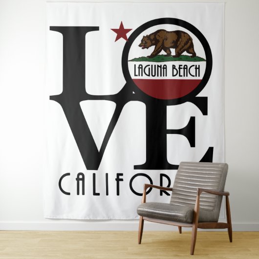 LIEBE Laguna Beach Wandteppich (Beispiel)