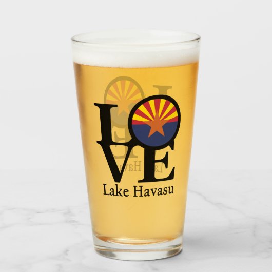 LIEBE Lake Havasu Glas (Rückseite (gefüllt))