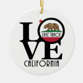 LIEBE Lake Tahoe Kalifornien Keramik Ornament (Vorne)