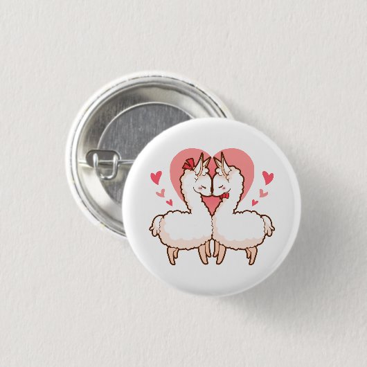 Liebe-Lamas Button (Vorne & Hinten)