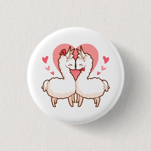 Liebe-Lamas Button (Vorderseite)
